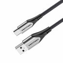Vention CODHF Cotton Braided USB 2.0 A Male to Type C Male 3A Fast Charging and Data Transfer Cable 1M