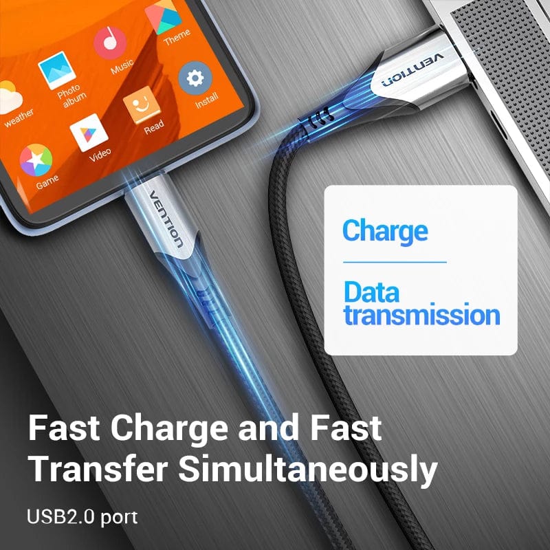 Vention COLBH USB 2.0 A Male to Micro-B Male 3A Cable 2M
