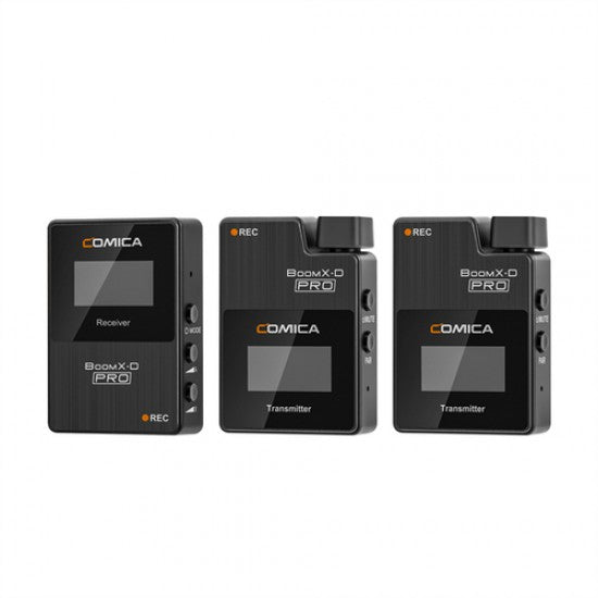 Comica Audio Boom X-D Pro D2 ultracompact 2-person digital wireless microphone system/recorder (2.4 GHz, black)