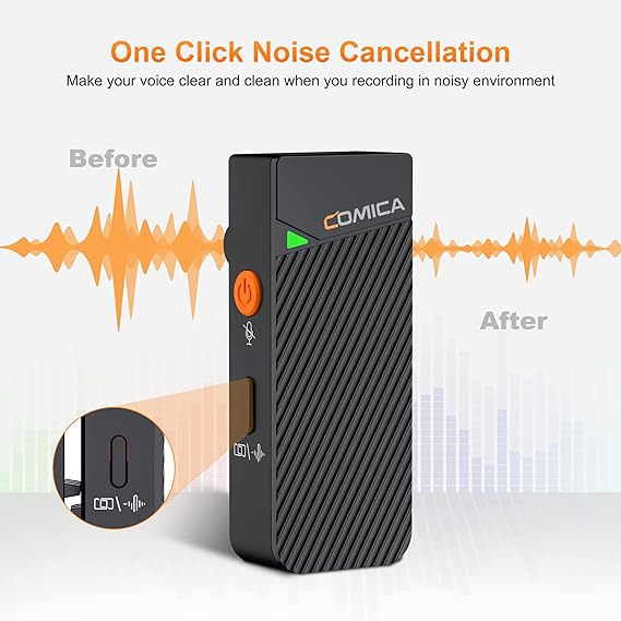 Comica Vimo C3 Wireless Lavalier Microphone With Noise Cancelling