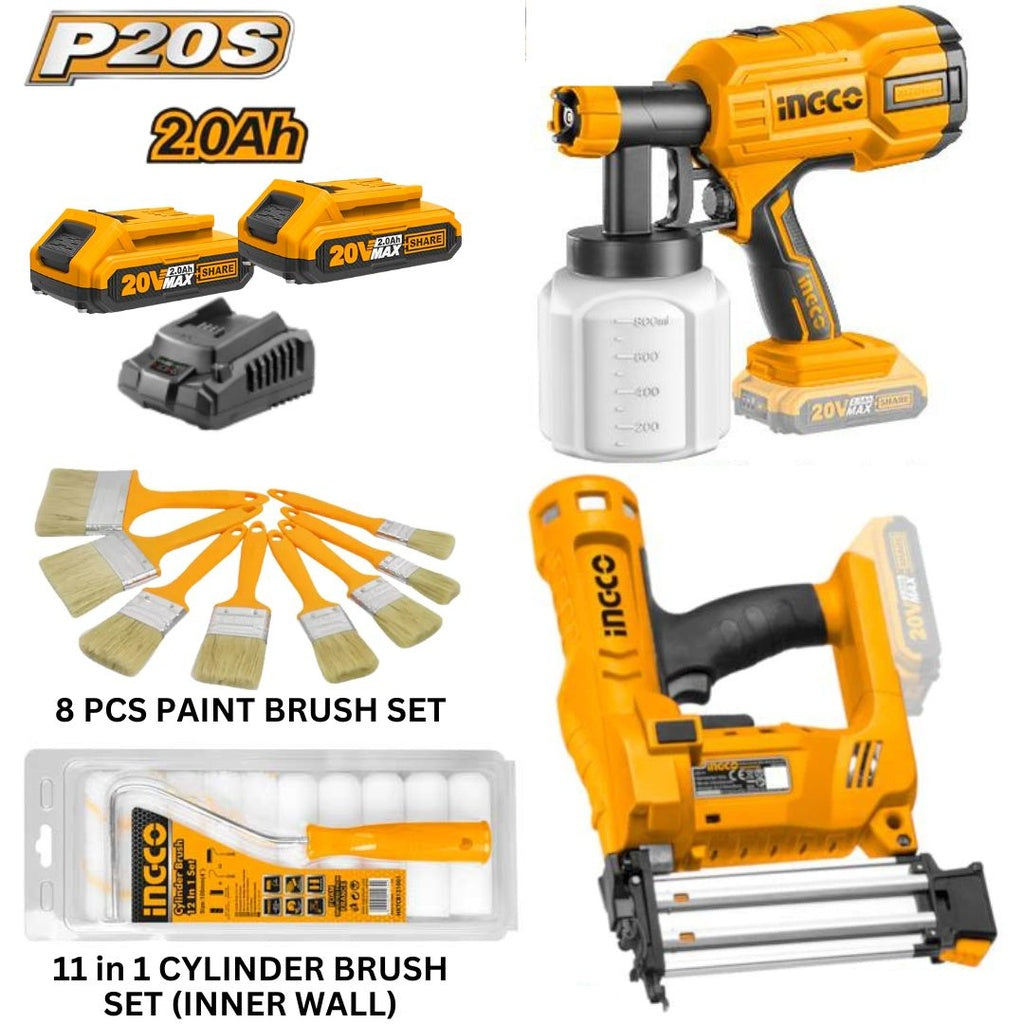Ingco COSLI23016 Lithium-ion Cordless 2pcs Combo Kit 20V | Digital ...