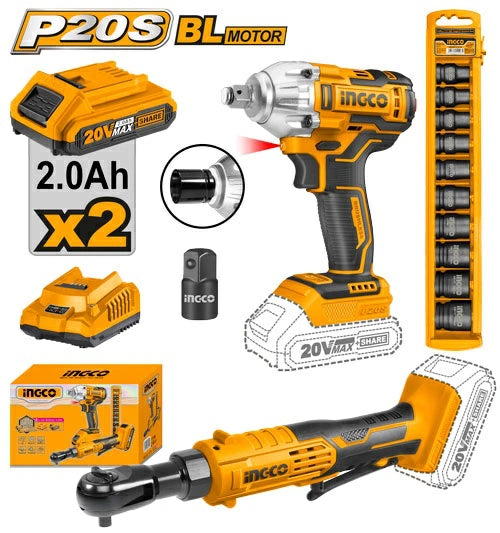 Ingco COSLI23066 Lithium-Ion cordless 2 pcs combo kit 20V
