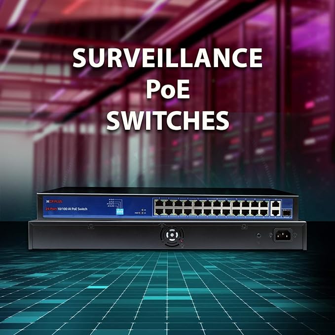 CP Plus 24 Port AI PoE Switch  (CP-ANW-HP24G2F1-25)