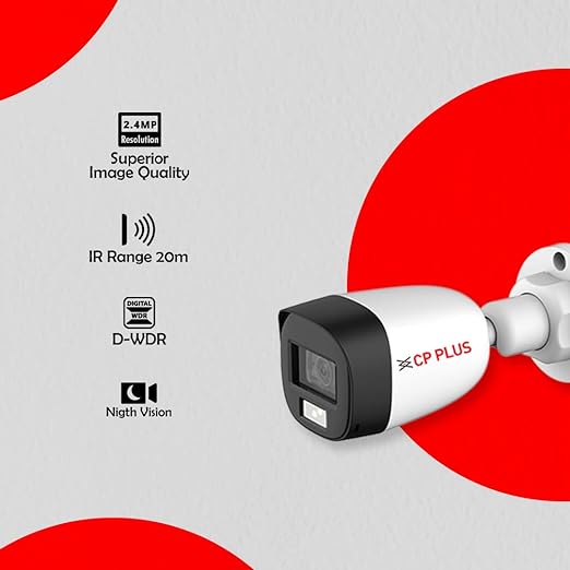 CP PLUS CP-GPC-TA24PL2-SE-0360 2.4MP Full Color Guard+ Bullet Outdoor Security Camera