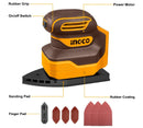  Ingco CPSLI2014 20V Cordless Palm Sander – Compact High-Speed Finishing Sander for Smooth Wood & DIY Projects 