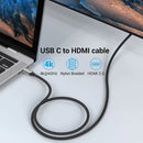 Vention CRBBF Cotton Braided USB-C to HDMI Cable 1M Aluminum Alloy Type 
