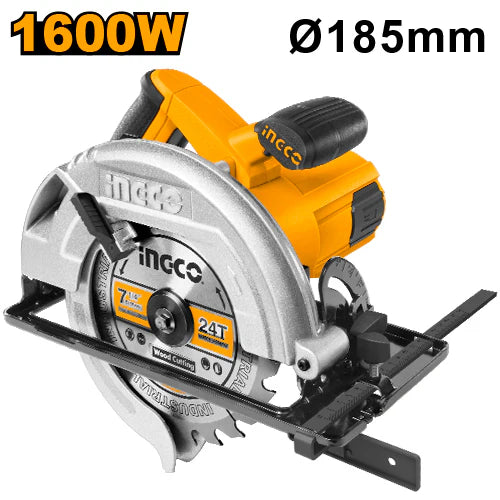 Ingco CS18568 Circular Saw - 1600W, 5000rpm, 185mm Blade
