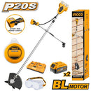 Ingco CSTLI202522 20V Lithium-Ion string trimmer and brush cutter