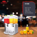 CATERINA CT/248 Juice Dispenser 2x12L 2-Station – Durable, Stainless Steel Beverage Dispenser, Easy-to-Clean, Perfect for Home, Office & Small Commercial Use
