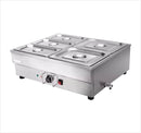 CATERINA CT/268 4-Head Bain Marie Square – Stainless Steel Food Warmer, Even Heating, Durable and Easy-to-Clean, Perfect for Restaurants, Cafés & Catering