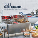 Ramtons CT/674 Double Tank Fryer – High-Capacity, Fast & Even Frying, Durable Stainless Steel, Ideal for Home, Office & Commercial Kitchens