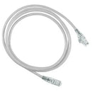 Cat6 UTP 3-meter round Ethernet cable connected to network router and switch