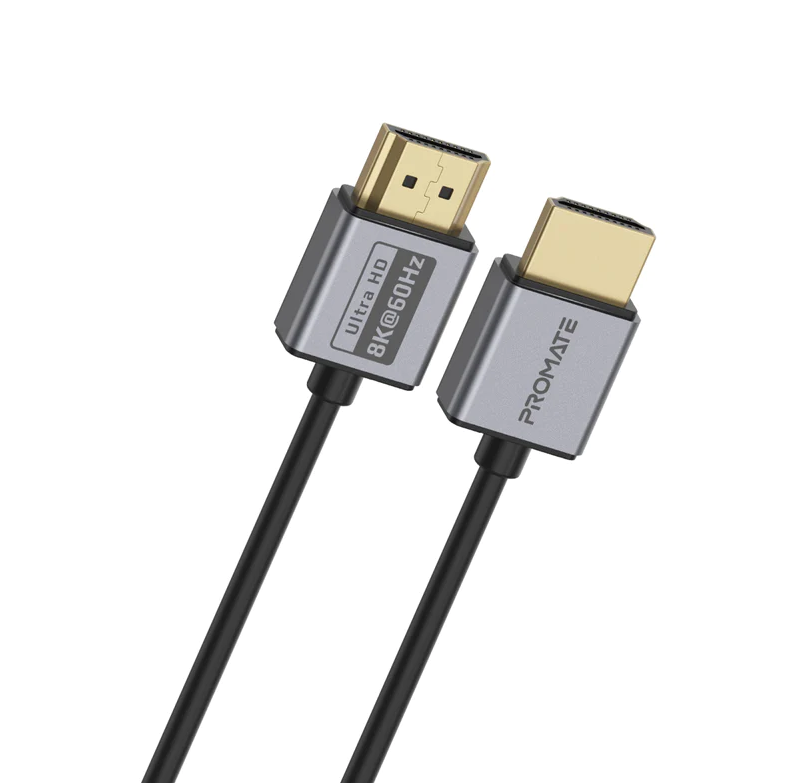 Promate 8K@60Hz Ultra High-Speed HDMI 2.1 Cable (PRIMELINK8K-150) - 8K@60Hz High-Definition, 1.5M Cable Length