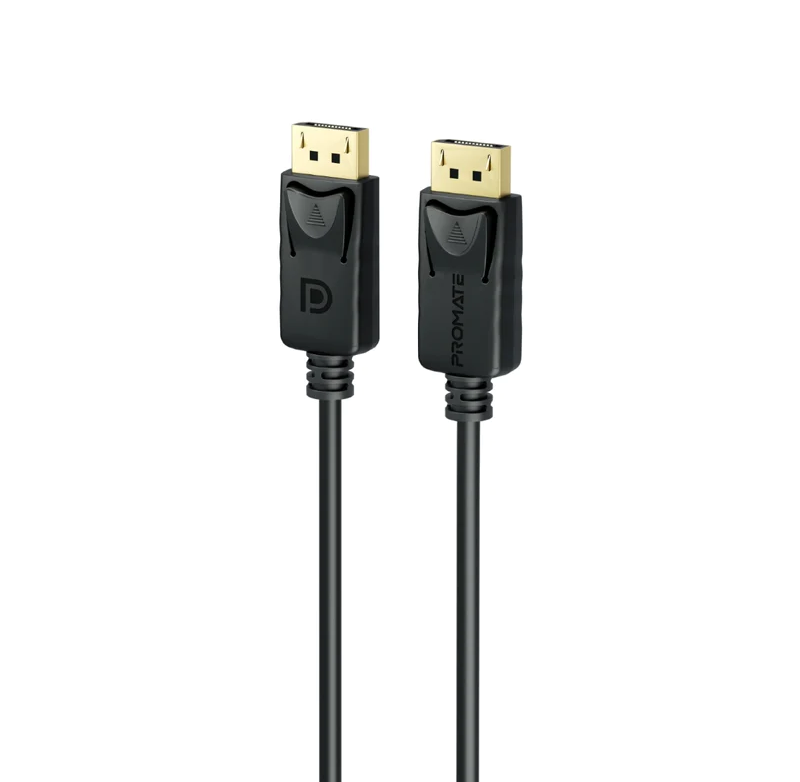 Promate 8K DisplayPort to DisplayPort Cable (DPLINK-200) - 8K@60Hz High-Definition, 2m Cable Length