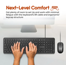 Promate Quiet Key Wired Compact KeyBoard & Mouse (COMBO-KM2)