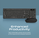 Promate Slim Wireless Ergonomic Keyboard & Mouse Combo (PROCOMBO-12)