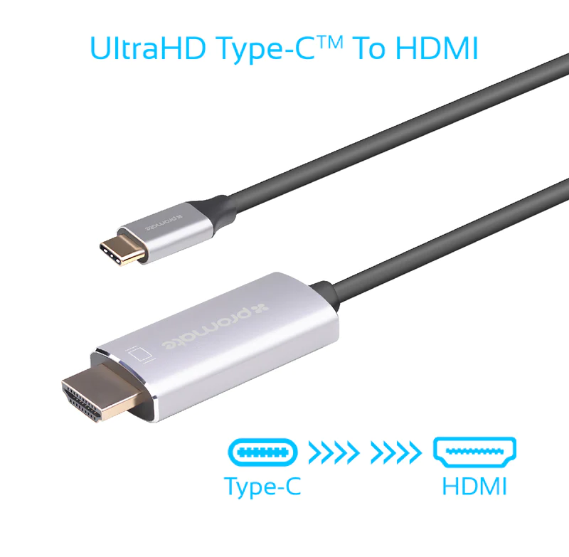 Adaptador HDMI a 2 HDMI Doble 4K Promate MediaSplit H2 - Black — Cover  company