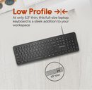 Promate Quiet Key Wired Compact KeyBoard & Mouse (COMBO-KM2)