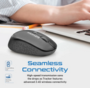 Promate 1600DPI Dual Tone Ergonomic Wireless Mouse (TRACKER) - Adjustable 1600 DPI, MaxComfort Ergonomic Design