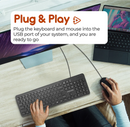 Promate Quiet Key Wired Compact KeyBoard & Mouse (COMBO-KM2)