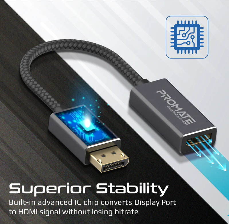 Promate 4K@60Hz DisplayPort to HDMI Adapter (MEDIALINK-DP)