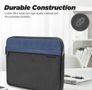 Promate Lightweight 300D Twill Polyester 13" Laptop Sleeve (LIMBER-SB) - Water-Resistant, 1 Main Compartment, 1 Front Pocket, For Laptops Up to 13"