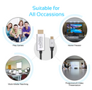 Promate 4K x 2K(60Hz) USB-C to HDMI 2.0 Audio Video Cable (HDLINK-60H) - 4K x 2K@60Hz High-Definition, 1.8M Cable Length, USB-C & HDMI Interfaces