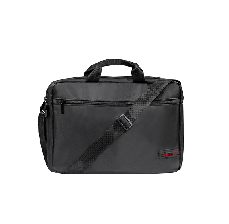 Promate Lightweight 15.6” Laptop Messenger Bag (GEAR-MB) - Front Storage Zipper, For Laptops Up to 15.6"