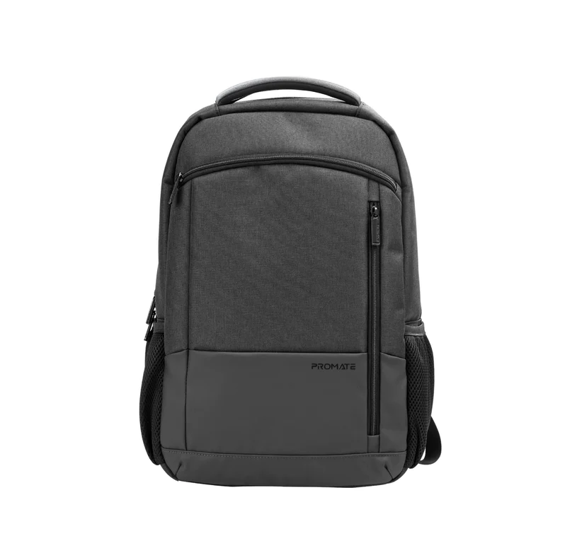 Promate SleekComfort 300D Frosted Polyester 15.6" Laptop Backpack (SATCHEL-BP) - Water-Resistant, 1 Main Compartment, 2 Front Pockets, For Laptops Up to 15.6"