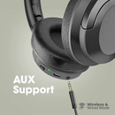 Promate Active Noise Cancelling High-Fidelity Stereo Wireless Bluetooth Headphones (CONCORD.BLACK) - 27H Playtime, 40mm Dynamically Tuned Drivers