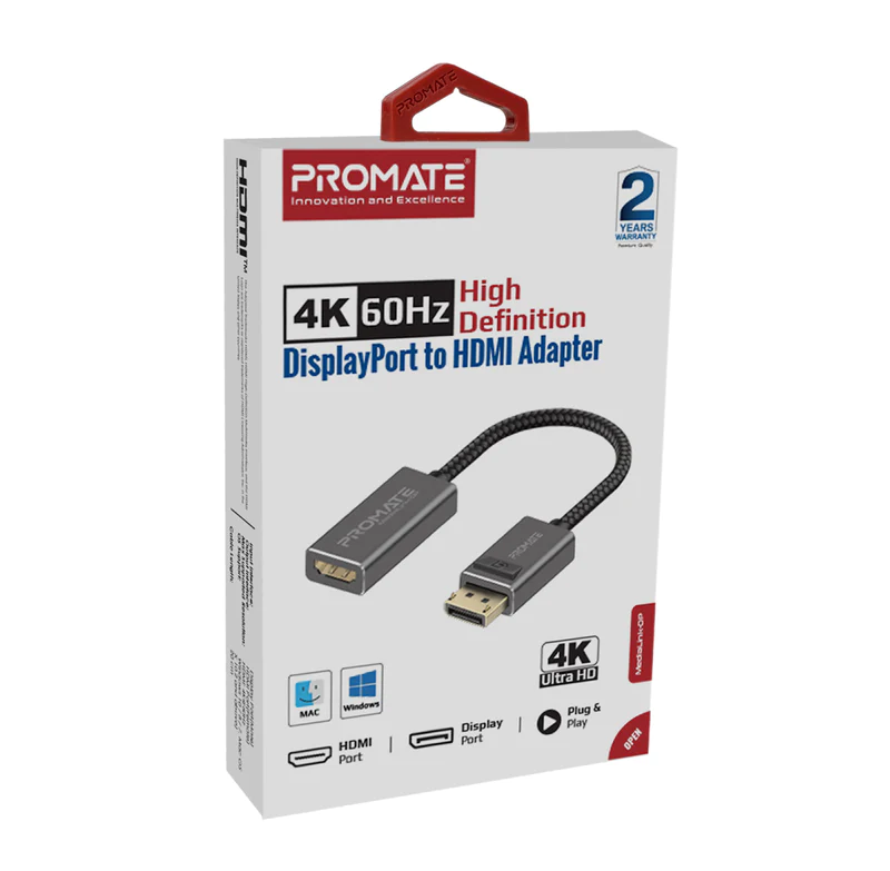 Promate 4K@60Hz DisplayPort to HDMI Adapter (MEDIALINK-DP)