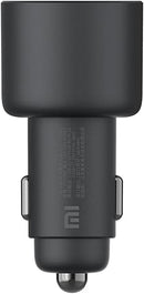 Compact metal finish Xiaomi 67W fast car charger close up