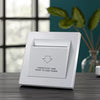 SH3R hotel card switch mounted on guest room wall activating lights