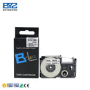 Casio BYZ-9WE compatible label tape black on white packaging