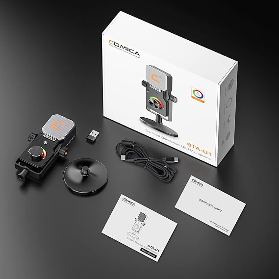 Comica STA-U1 USB Desktop microphone for Gaming with RGB Light