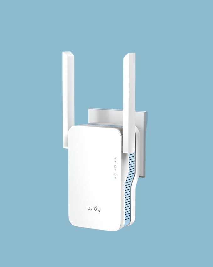 Cudy AC1200 WiFi Range Extender, 1.2Gbps Home Signal Booster, Dual Band 5GHz/2.4GHz, Coverage up to 1500 Sq.ft for 30 Devices, AP Mode, Mesh Support, RE1200