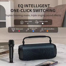 Cyboris T12 80W RGB Light Speaker Portable 10400mAh Karaoke Speaker with Dual Microphone 3D Stereo Surround BoomBox