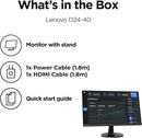 Lenovo D24-40 24" Inch Monitor