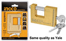 Ingco  DBBPL0702 Brass Block Lock Padlock 70mm