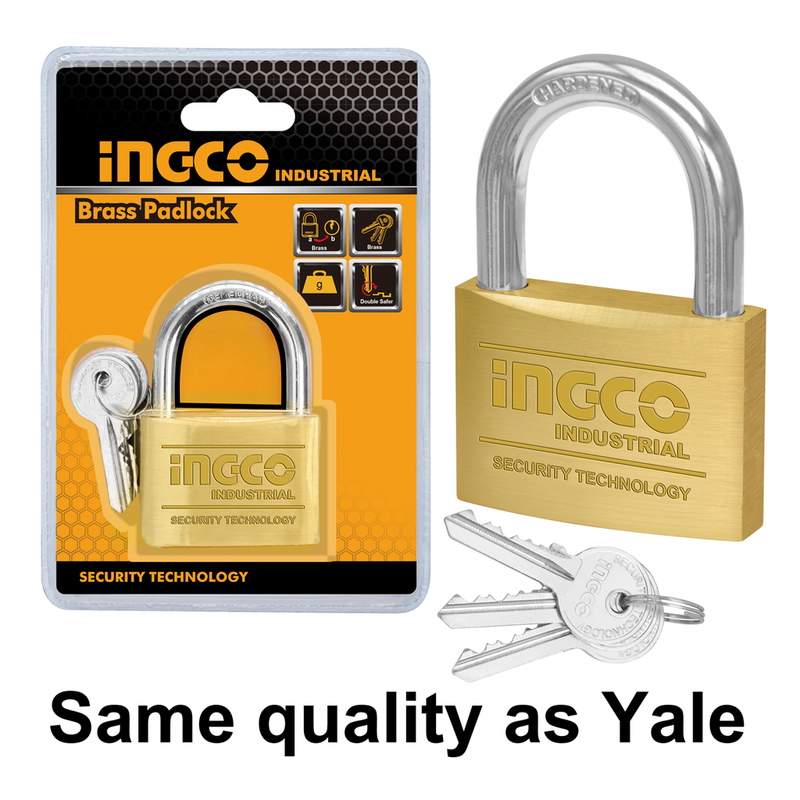 Ingco  DBPL0302 Brass Block Padlock 30mm