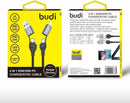 Budi DC225CL10B 4-in-1 65W/20W PD Charge/Sync Cable