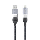 Budi DC225CL10B 4-in-1 65W/20W PD Charge/Sync Cable