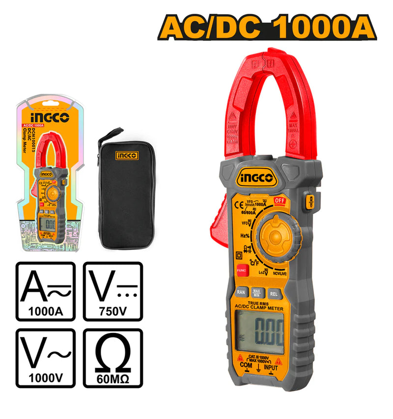 Ingco DCM100015 DC/AC Clamp Meter