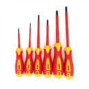 Uyustools DES06J 6-Pcs VDE Insulated Screwdriver Set – Insulated Electricians Tools, Anti-Slip Handles, Precision Tips, Safety Rated
