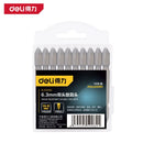 Deli DL252065 65mm PH2 10 Piece Double-End Screwdriver Bits – Heavy Duty Cr-V Bits for Workshop, Automotive, Electrical, and Maintenance Applications