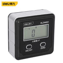 Deli DL294001 Digital Inclinometer - High Precision Electronic Angle Finder with LCD Display & Magnetic Base for Construction and Woodworking