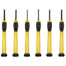 Deli DL3206A 6 Piece Clock Precision Screwdriver Set – Heavy Duty CR-V Tools for Watchmaking, Electronics, Workshop, and Maintenance Applications