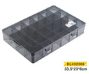 Deli DL432308 33.5×23×6cm Plastic Organizer – Heavy Duty Professional Storage Box for Workshop, Construction, DIY, and Industrial Applications