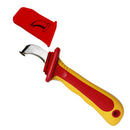 Deli DL515185 1000V Insulated Flat Cable Stripping Knife – Heavy Duty VDE Insulated Electrical Knife for Safe Cable Sheath Removal and Electrical Installation Work
