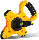 Deli DL9030G 30m x 14.5mm Steel Measuring Tape – Fast Rewind Gear Tape Measure with 3:1 Gear Ratio for Construction, Surveying and Layout Applications